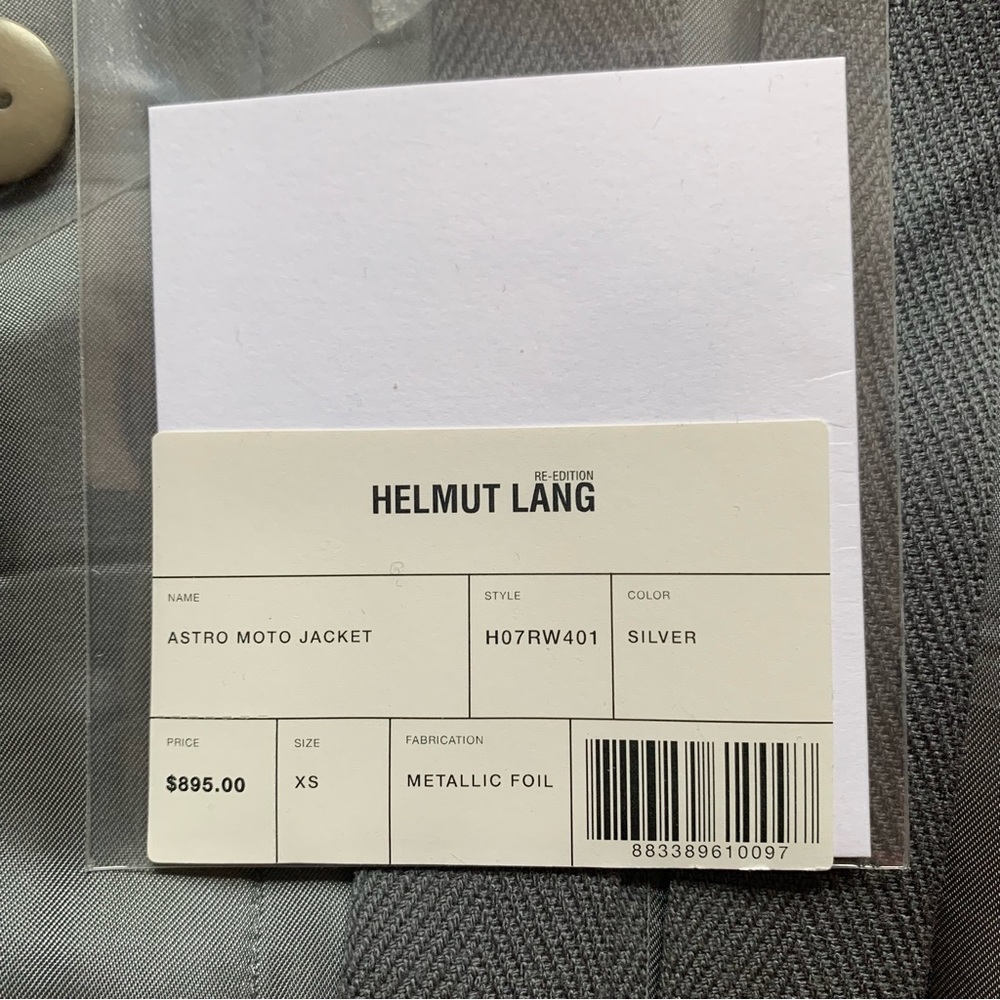 HELMUT LANG Silver Astro Jacket | Size XS - Picture 3 of 10